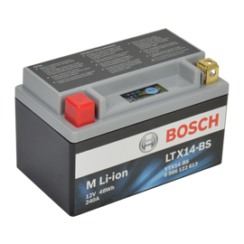 Bosch MC lithium batteri LTX14-BS 12volt 4Ah +pol til Venstre